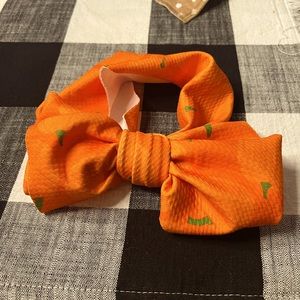 Pumpkin patch baby girl bow